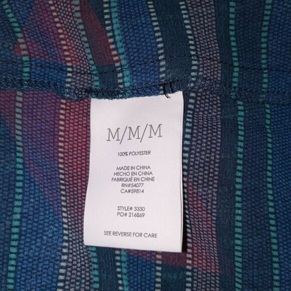 CABI Alex Split Back Sheer Blouse Sz Blue M #3330 EUC - Picture 6 of 6